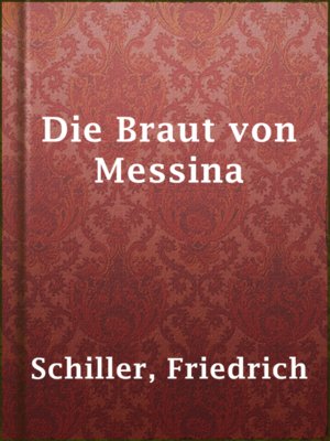cover image of Die Braut von Messina